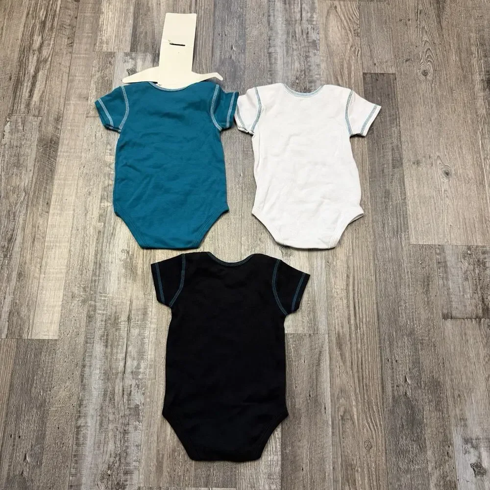 Reebok NHL San Jose Sharks 3pc Creeper Bodysuit Set Infant Baby GIRLS 6M/9M